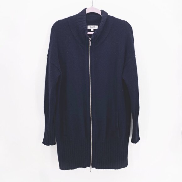 Pura Cashmere Zip Up Cardigan - Picture 2 of 11
